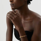 Set BEHI FLORELLE - Bracciale e Anello in Acciaio Placcato Oro 18k | Gioielli Perfetti - gioielliperfetti.it