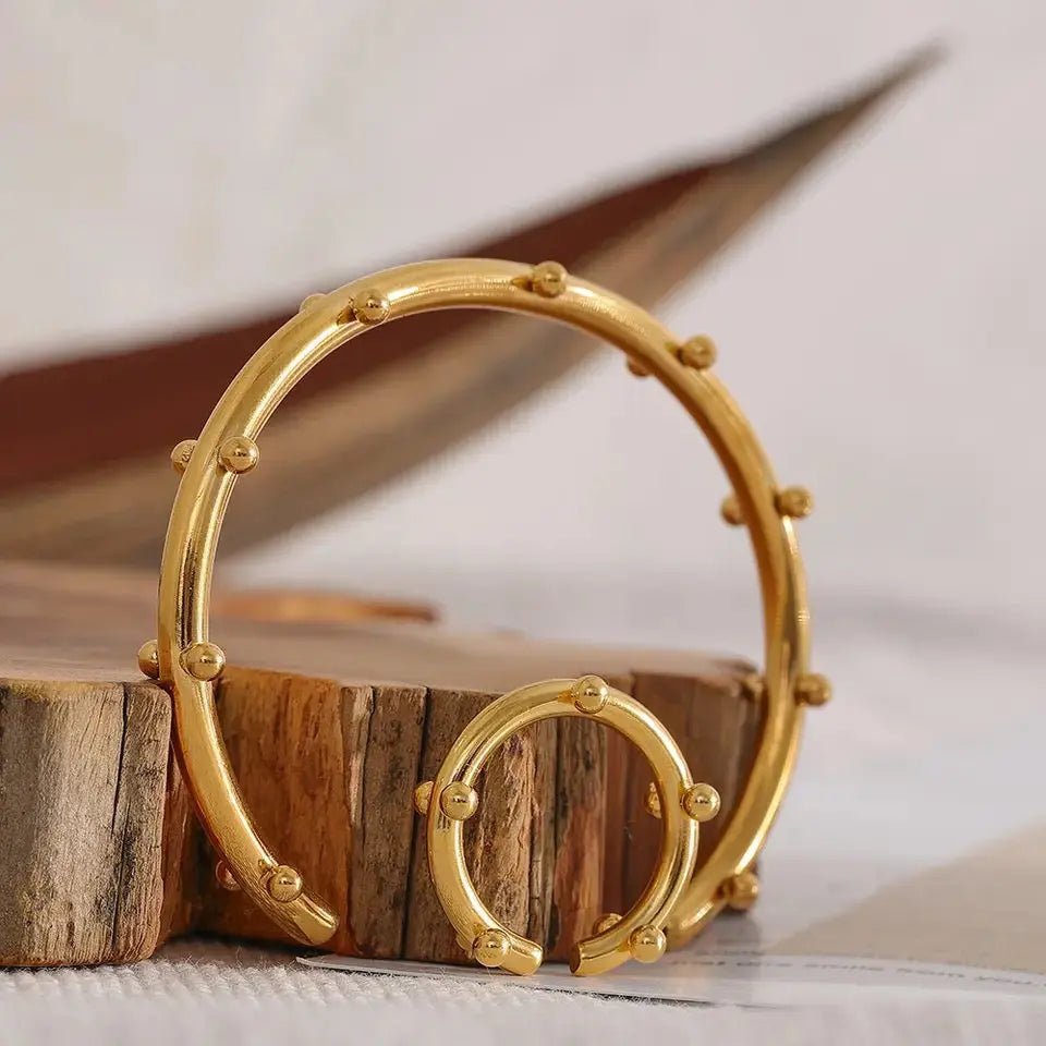 Set BEHI FLORELLE - Bracciale e Anello in Acciaio Placcato Oro 18k | Gioielli Perfetti - gioielliperfetti.it