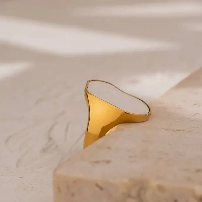 Anello Marlen BEHI MILANO - Acciaio Inossidabile Placcato Oro 18k | Raffinatezza e Stile - gioielliperfetti.it