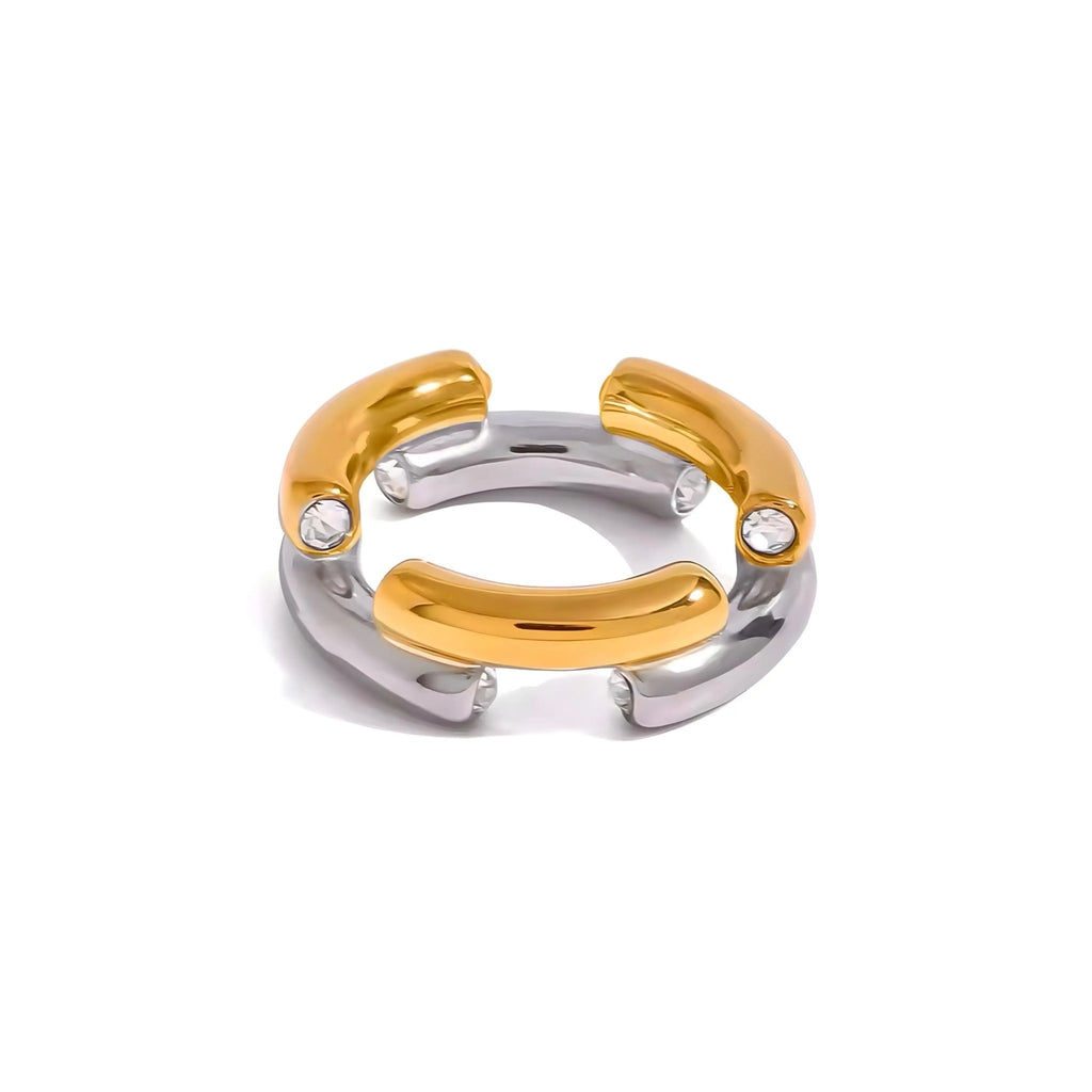 Anello BEHI ARGIO Donna - Oro Reale PVD & Zircone Scintillante | Gioielli Perfetti - gioielliperfetti.it