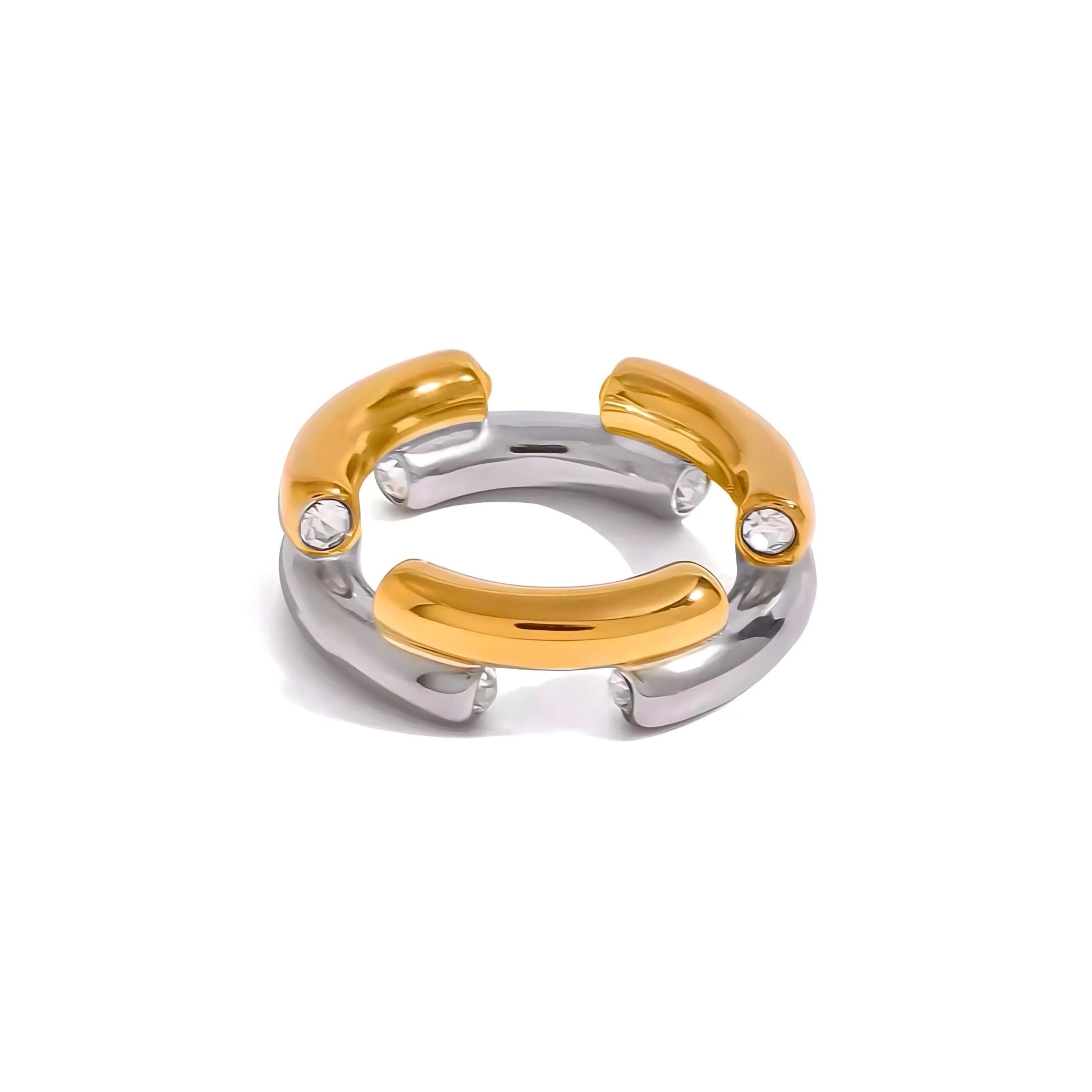 Anello BEHI ARGIO Donna - Oro Reale PVD & Zircone Scintillante | Gioielli Perfetti - gioielliperfetti.it