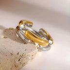 Anello BEHI ARGIO Donna - Oro Reale PVD & Zircone Scintillante | Gioielli Perfetti - gioielliperfetti.it