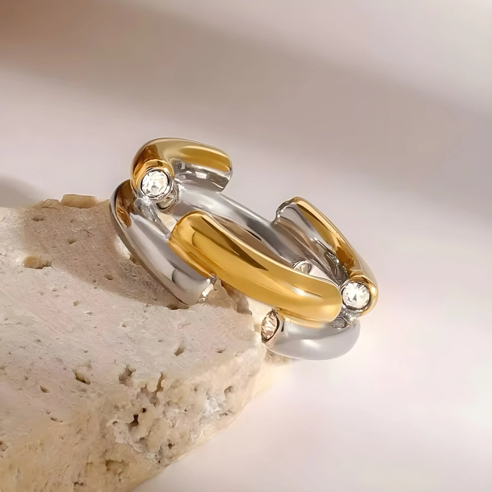 Anello BEHI ARGIO Donna - Oro Reale PVD & Zircone Scintillante | Gioielli Perfetti - gioielliperfetti.it