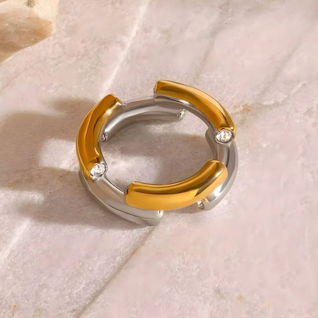 Anello BEHI ARGIO Donna - Oro Reale PVD & Zircone Scintillante | Gioielli Perfetti - gioielliperfetti.it