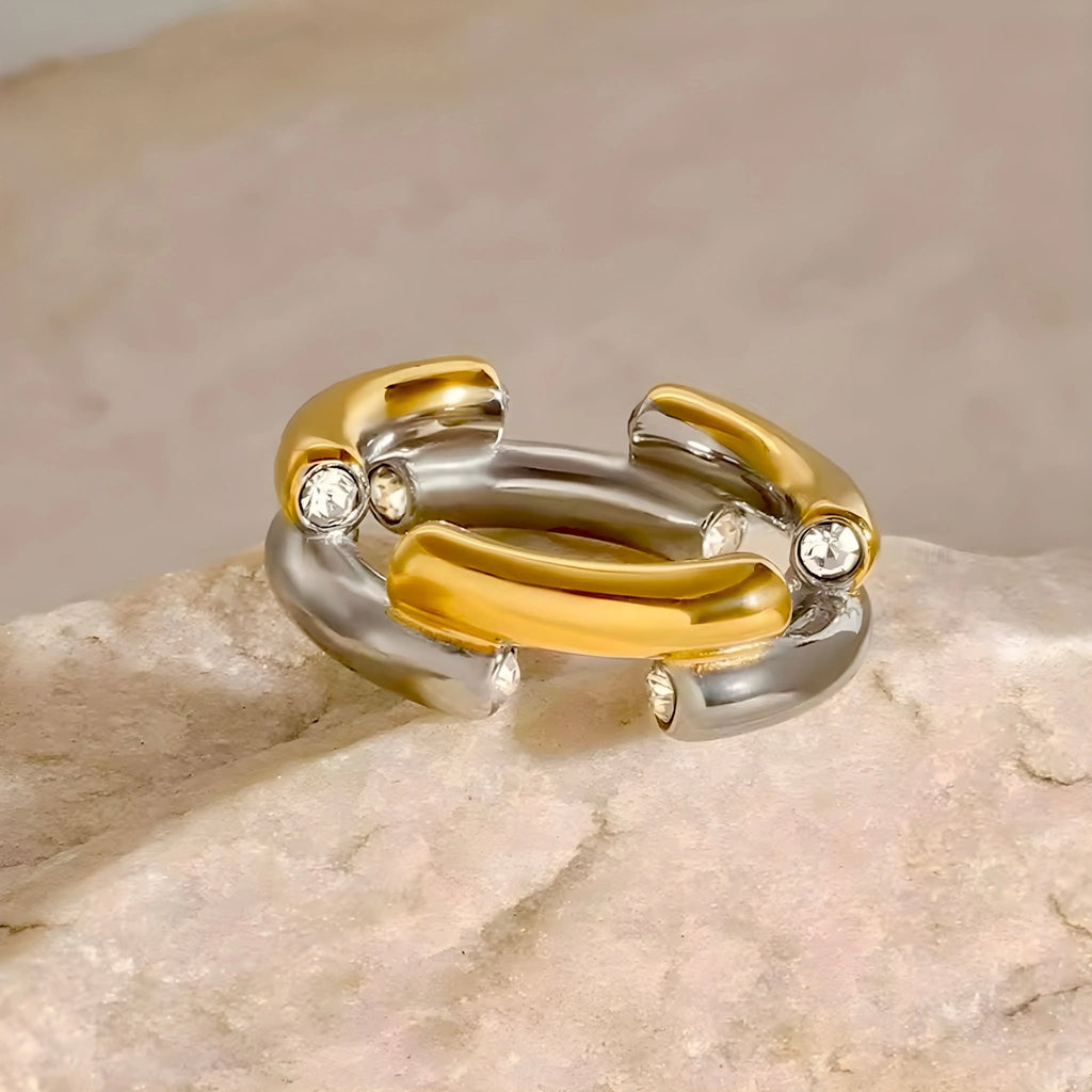 Anello BEHI ARGIO Donna - Oro Reale PVD & Zircone Scintillante | Gioielli Perfetti - gioielliperfetti.it