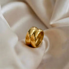 Anello BEHI KATRINA - Acciaio Inossidabile Placcato Oro PVD | BEHI MILANO - gioielliperfetti.it