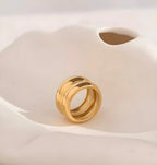 Anello BEHI KATRINA - Acciaio Inossidabile Placcato Oro PVD | BEHI MILANO - gioielliperfetti.it