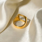 Anello BEHI PILAR - Acciaio Inossidabile Placcato Oro con Zirconi Scintillanti | BEHI MILANO - gioielliperfetti.it