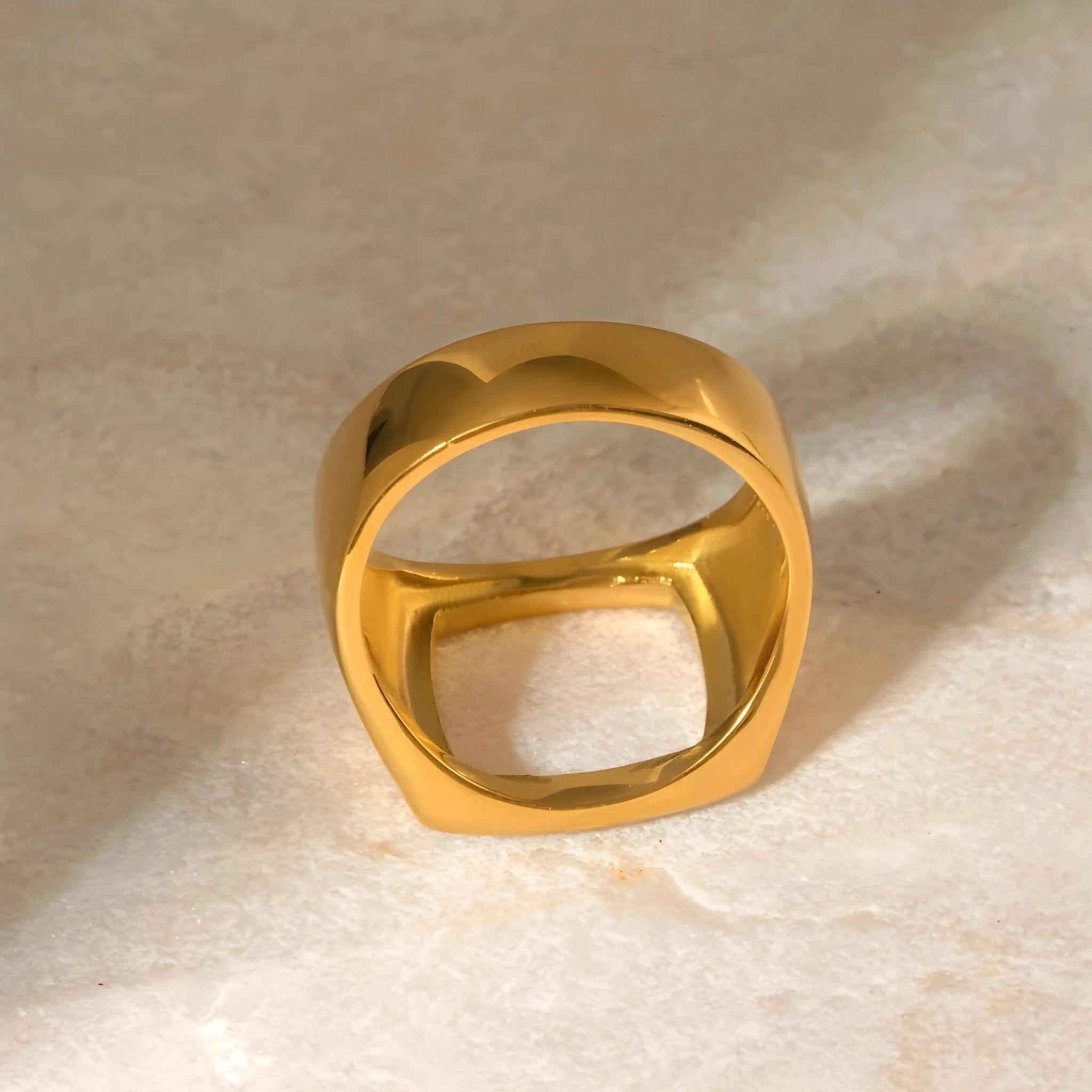 Anello BEHI PILAR - Acciaio Inossidabile Placcato Oro con Zirconi Scintillanti | BEHI MILANO - gioielliperfetti.it