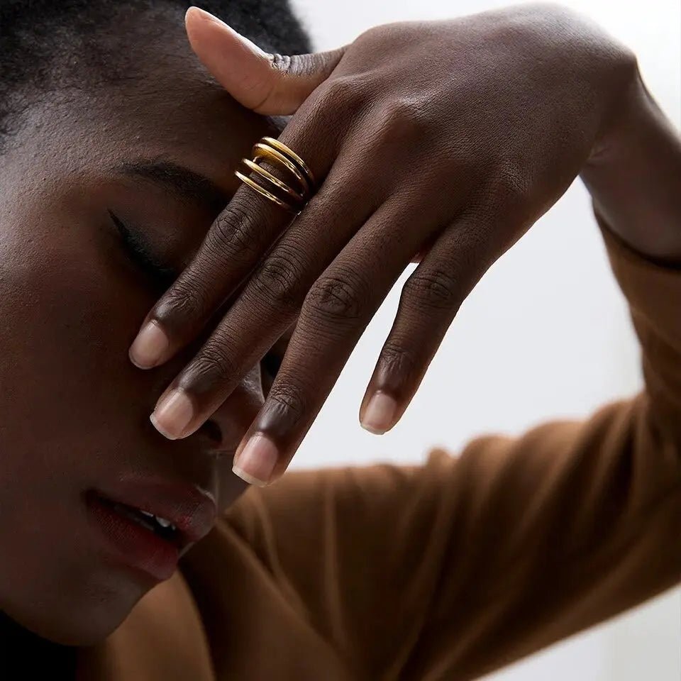 Anello BEHI REINE - Acciaio Inossidabile Placcato Oro 18k | BEHI MILANO - gioielliperfetti.it