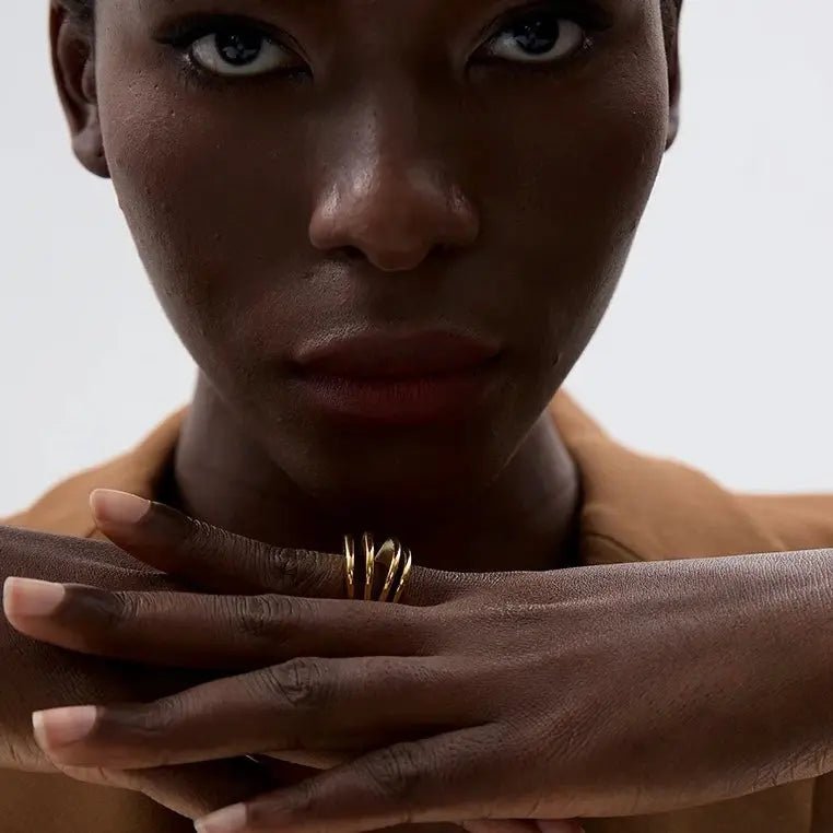 Anello BEHI REINE - Acciaio Inossidabile Placcato Oro 18k | BEHI MILANO - gioielliperfetti.it