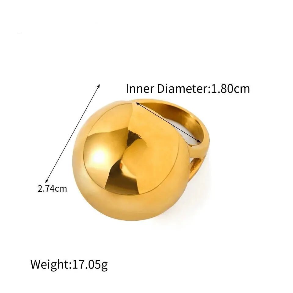 Anello Erika BEHI MILANO - Oro 18K PVD, Acciaio Inossidabile Ipoallergenico | Gioielli Perfetti - gioielliperfetti.it