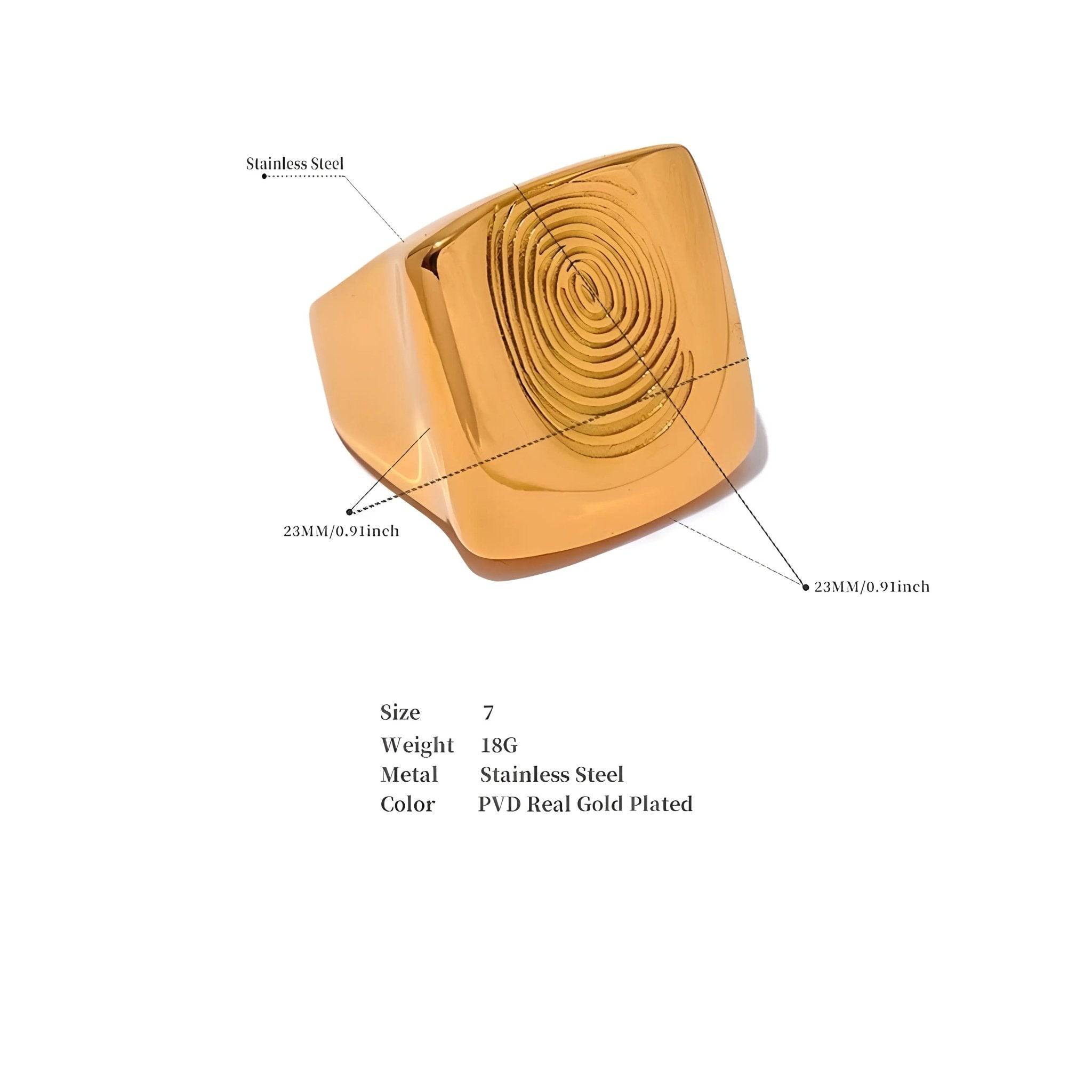 Anello BEHI Fingerprint Oro 18k - Simbolo di Unicità e Raffinatezza | Gioielli Perfetti - gioielliperfetti.it