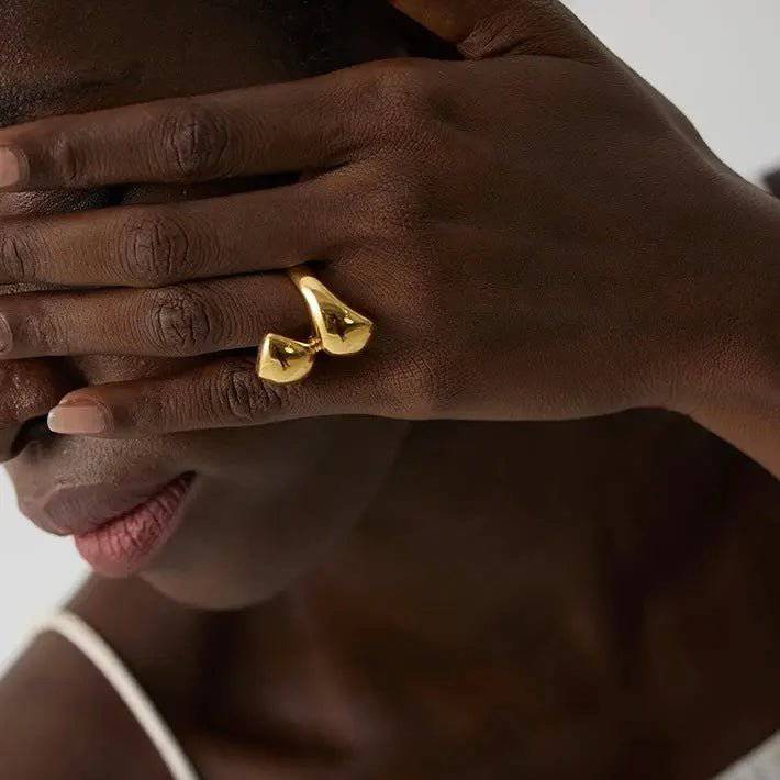 Anello BEHI GARLITA - Oro 18k, Acciaio Inossidabile | Eleganza Raffinata BEHI MILANO - gioielliperfetti.it