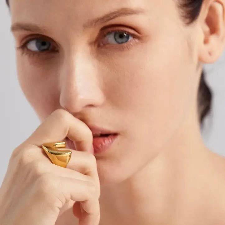 Anello Giusy BEHI MILANO - Acciaio Inossidabile Placcato Oro 18k PVD | Gioielli Perfetti - gioielliperfetti.it