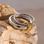 Anello BEHI Roma - Eleganza Eterna in Acciaio Inossidabile Placcato Oro 18k | Gioielli Perfetti - gioielliperfetti.it