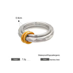 Anello BEHI Roma - Eleganza Eterna in Acciaio Inossidabile Placcato Oro 18k | Gioielli Perfetti - gioielliperfetti.it