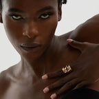 Anello Vivian BEHI MILANO - Eleganza Placcata Oro 18k, Acciaio Inossidabile | Gioielli Perfetti - gioielliperfetti.it