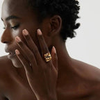 Anello Vivian BEHI MILANO - Eleganza Placcata Oro 18k, Acciaio Inossidabile | Gioielli Perfetti - gioielliperfetti.it