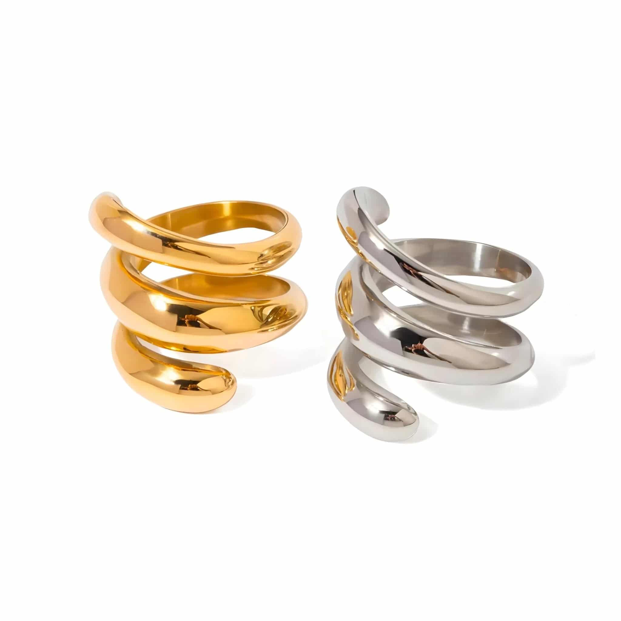 Anello BEHI VITALIN - Acciaio Inossidabile Placcato Oro 18k | BEHI MILANO - gioielliperfetti.it