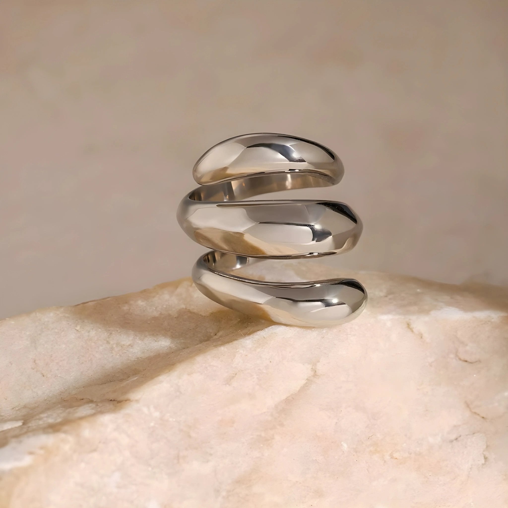 Anello BEHI VITALIN - Acciaio Inossidabile Placcato Oro 18k | BEHI MILANO - gioielliperfetti.it