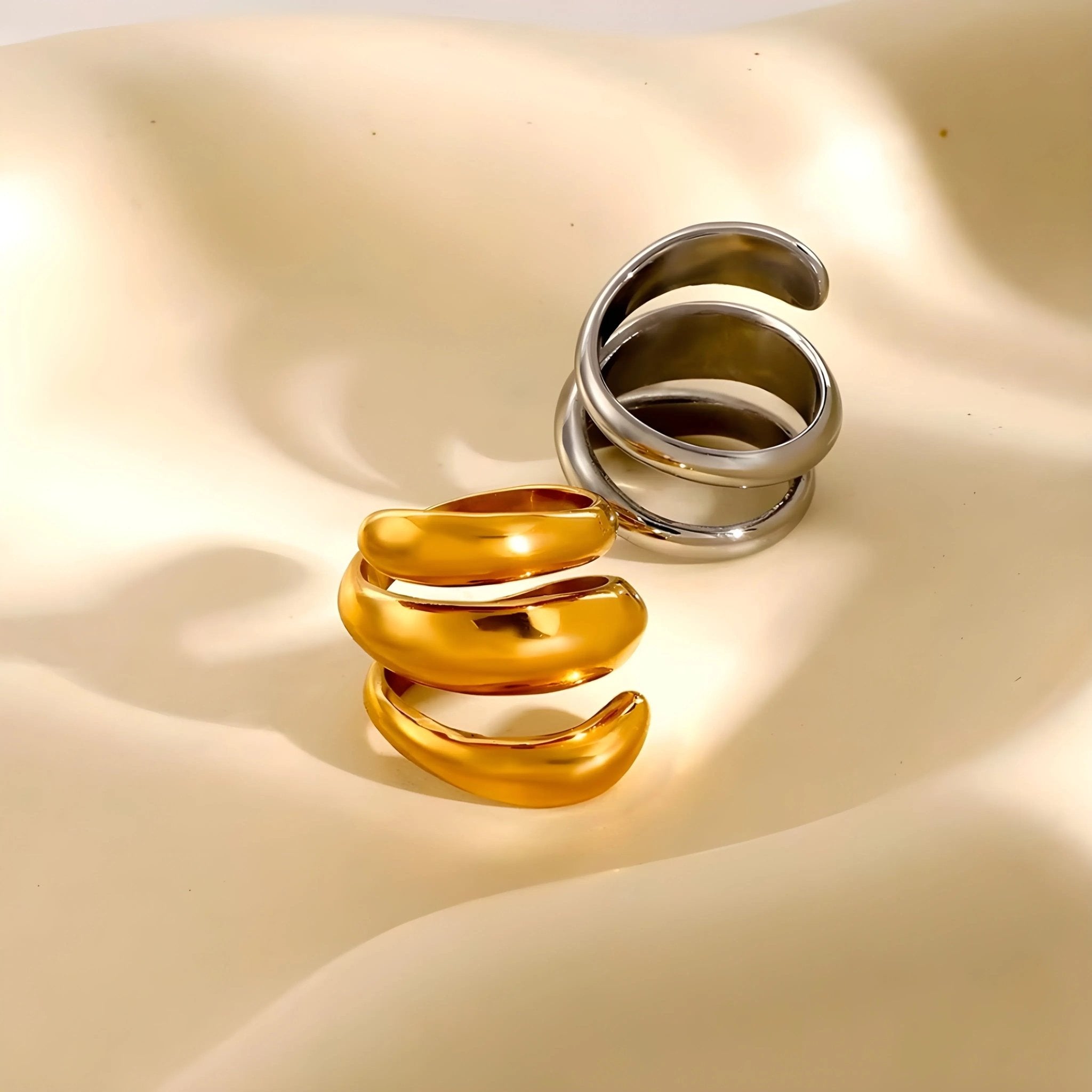 Anello BEHI VITALIN - Acciaio Inossidabile Placcato Oro 18k | BEHI MILANO - gioielliperfetti.it