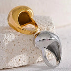 Anello BEHI ARCHANA in Acciaio Inossidabile Placcato Oro PVD - Eleganza Senza Tempo | BEHI MILANO - gioielliperfetti.it