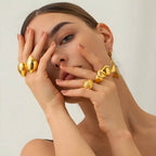 Anello BEHI YOSELIN - Eleganza Raffinata in Acciaio Inossidabile Placcato Oro 18k | BEHI MILANO - gioielliperfetti.it