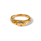 Anello Lorena BEHI MILANO - Oro PVD & Zirconi Scintillanti | Gioielli Perfetti - gioielliperfetti.it