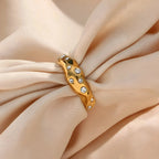 Anello Lorena BEHI MILANO - Oro PVD & Zirconi Scintillanti | Gioielli Perfetti - gioielliperfetti.it