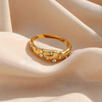 Anello Lorena BEHI MILANO - Oro PVD & Zirconi Scintillanti | Gioielli Perfetti - gioielliperfetti.it