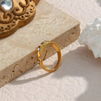 Anello Lorena BEHI MILANO - Oro PVD & Zirconi Scintillanti | Gioielli Perfetti - gioielliperfetti.it