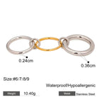 Anello Octaviana BEHI MILANO - Design Intrecciato, Acciaio Inossidabile Placcato Oro 18k - gioielliperfetti.it