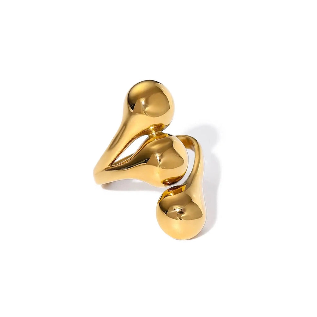 Anello Regolabile BEHI MILANO LETIZ - Acciaio Inossidabile Placcato Oro PVD | Gioielli Perfetti - gioielliperfetti.it