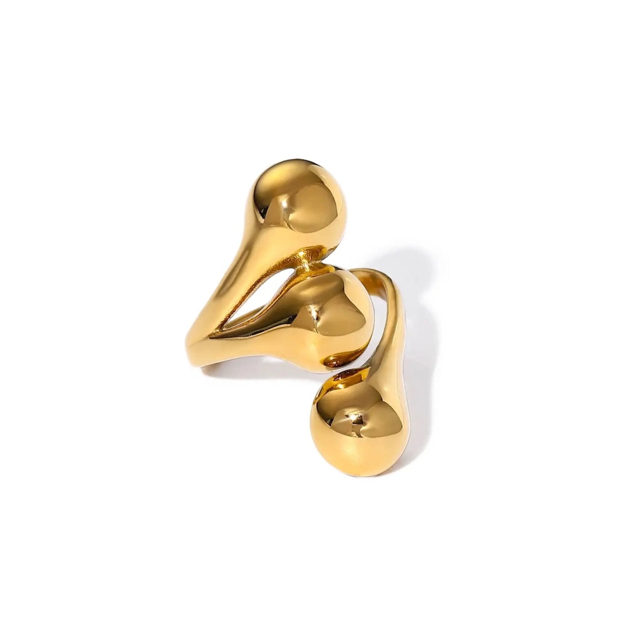 Anello Regolabile BEHI MILANO LETIZ - Acciaio Inossidabile Placcato Oro PVD | Gioielli Perfetti - gioielliperfetti.it