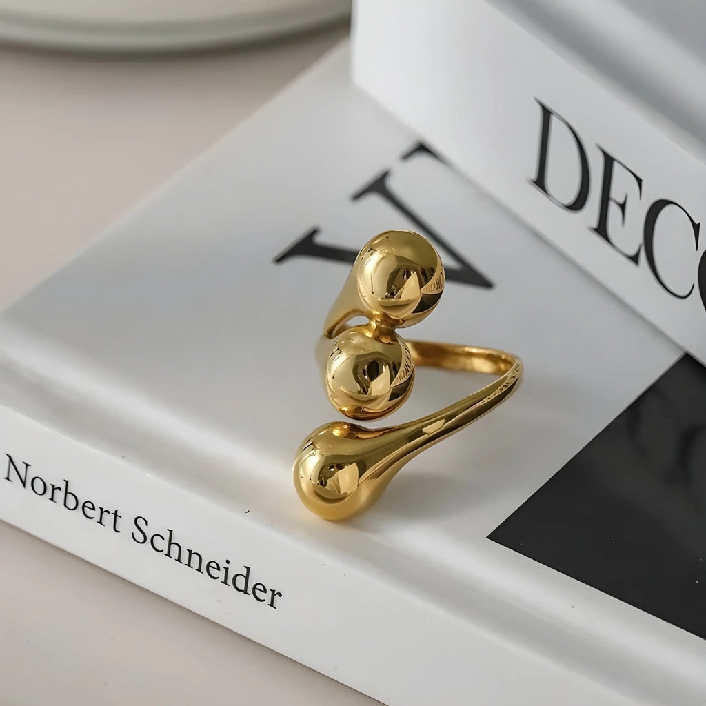 Anello Regolabile BEHI MILANO LETIZ - Acciaio Inossidabile Placcato Oro PVD | Gioielli Perfetti - gioielliperfetti.it