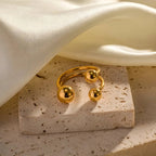 Anello BEHI MIA BTA Regolabile - Acciaio Inossidabile Placcato Oro 18k | BEHI MILANO - gioielliperfetti.it