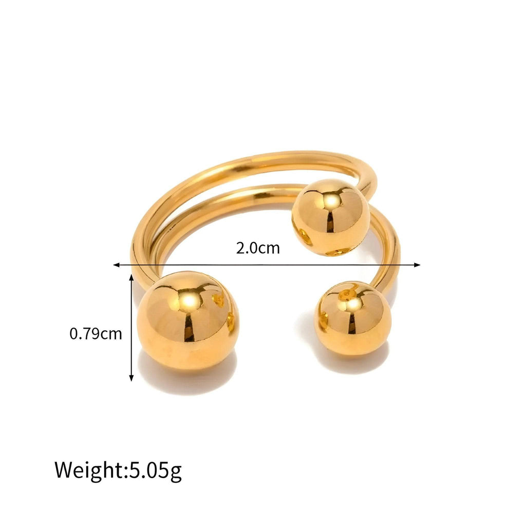 Anello BEHI MIA BTA Regolabile - Acciaio Inossidabile Placcato Oro 18k | BEHI MILANO - gioielliperfetti.it