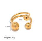 Anello BEHI MIA BTA Regolabile - Acciaio Inossidabile Placcato Oro 18k | BEHI MILANO - gioielliperfetti.it