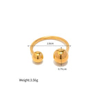 Anello BEHI ADRIANA - Sfere Delicate, Oro PVD Regolabile | gioielliperfetti.it - gioielliperfetti.it