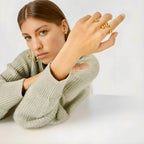 Anello BEHI BENDIS - Eleganza Quotidiana in Acciaio Placcato Oro PVD | BEHI MILANO - gioielliperfetti.it