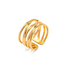 Anello BEHI EDEN Regolabile - Oro 18k, Acciaio Inossidabile, Design Geometrico | BEHI MILANO - gioielliperfetti.it