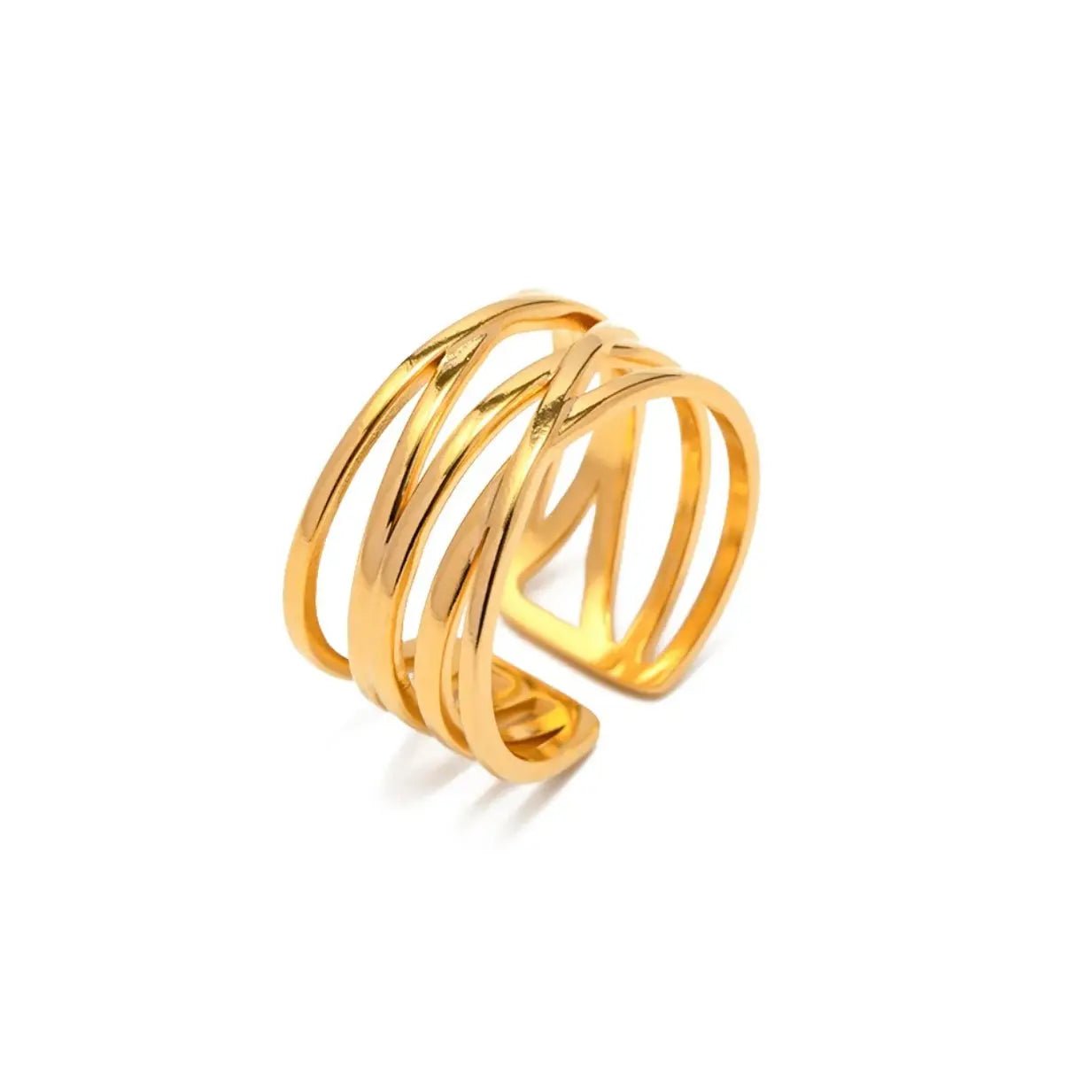 Anello BEHI EDEN Regolabile - Oro 18k, Acciaio Inossidabile, Design Geometrico | BEHI MILANO - gioielliperfetti.it
