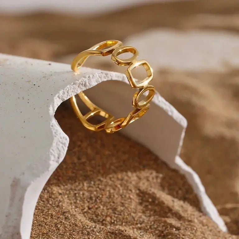 Anello INDORA BEHI MILANO - Oro 18k PVD, Acciaio Inossidabile Regolabile | Gioielli Perfetti - gioielliperfetti.it