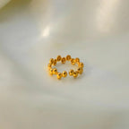 Anello Regolabile BEHI ANYA - Acciaio Inossidabile Placcato Oro 18k | BEHI MILANO - gioielliperfetti.it