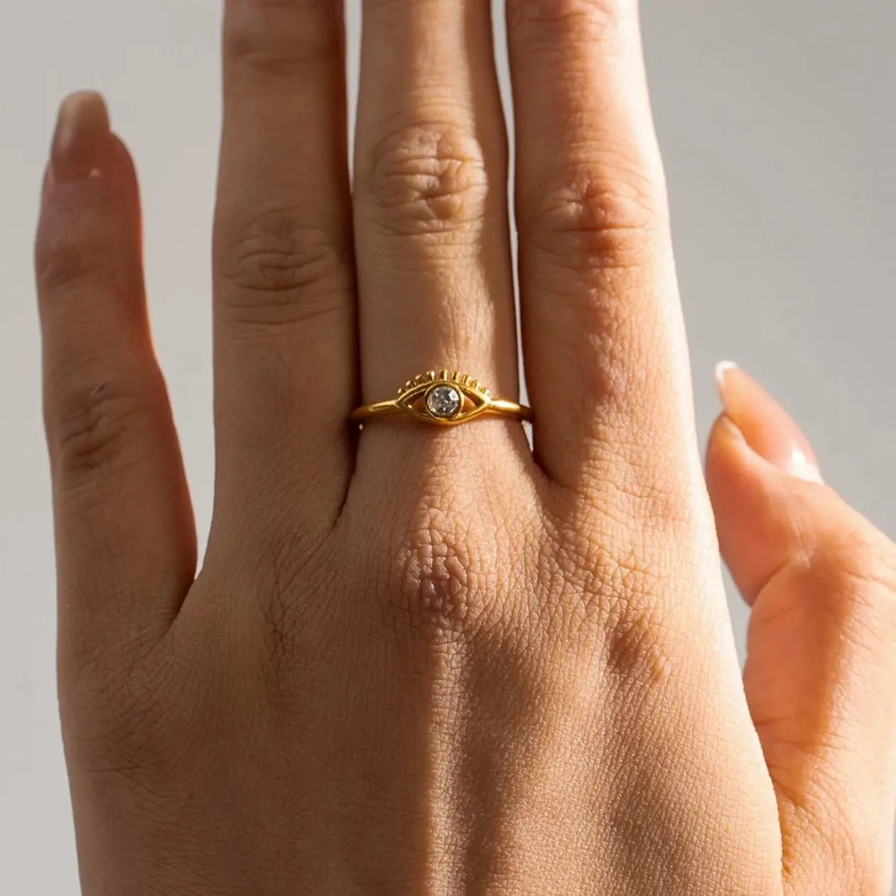 Anello BEHI ZOYA - Oro 18k, Zircone Scintillante, Regolabile | Gioielli Perfetti - gioielliperfetti.it