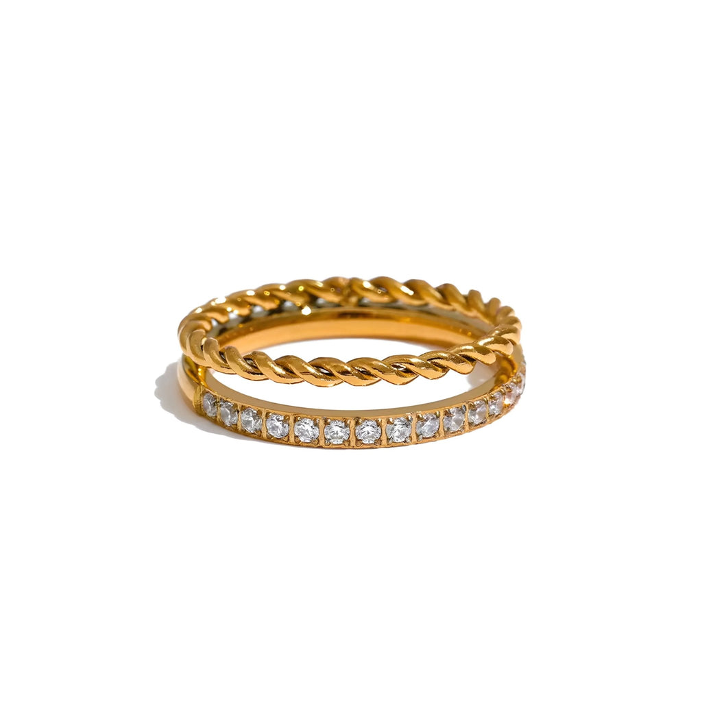 Anello BEHI LETICA - Splendore Raffinato con Zirconi Scintillanti | BEHI MILANO - gioielliperfetti.it