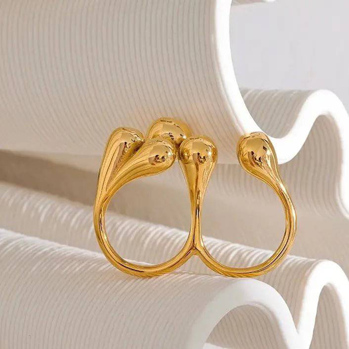 Anello BEHI LELLA - Acciaio Inossidabile Placcato Oro 18k, Regolabile | Gioielli Perfetti - gioielliperfetti.it