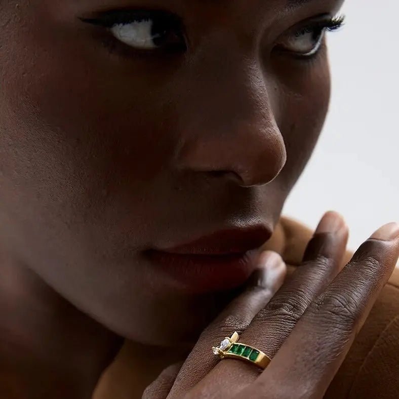 Anello BEHI KIRSTY Oro 18k PVD Acciaio Inossidabile - Eleganza Senza Tempo | BEHI MILANO - gioielliperfetti.it