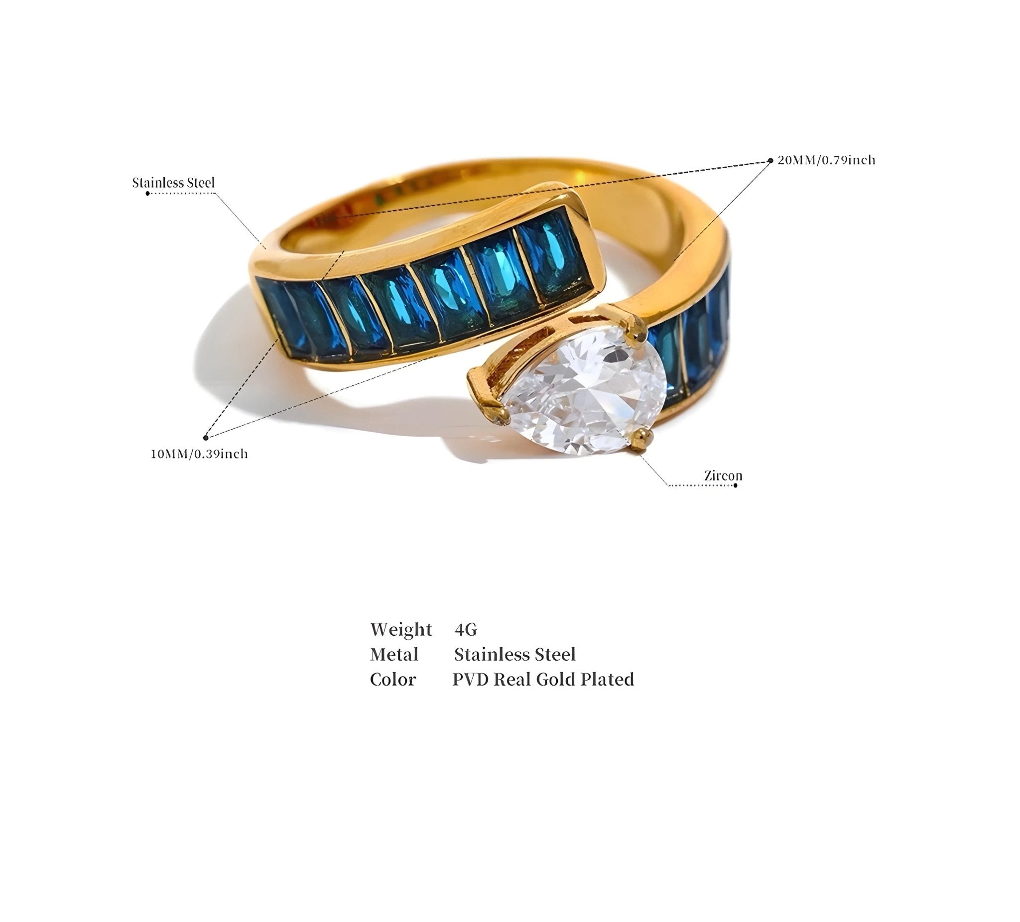 Anello BEHI KIRSTY Oro 18k PVD Acciaio Inossidabile - Eleganza Senza Tempo | BEHI MILANO - gioielliperfetti.it